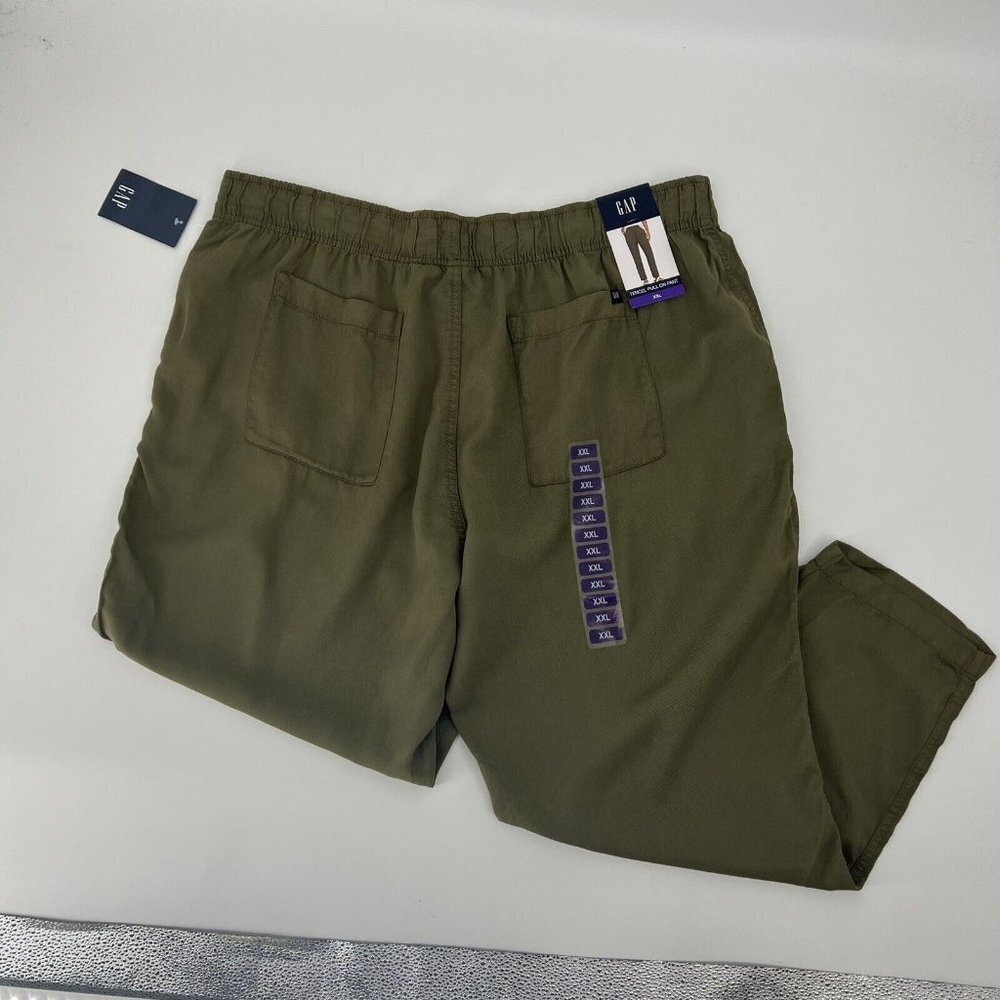 NEW Gap Women's Elastic Waist Tencel Pull-On Pant - Olive Night - XXL Retail $80 - Picture 3 of 10